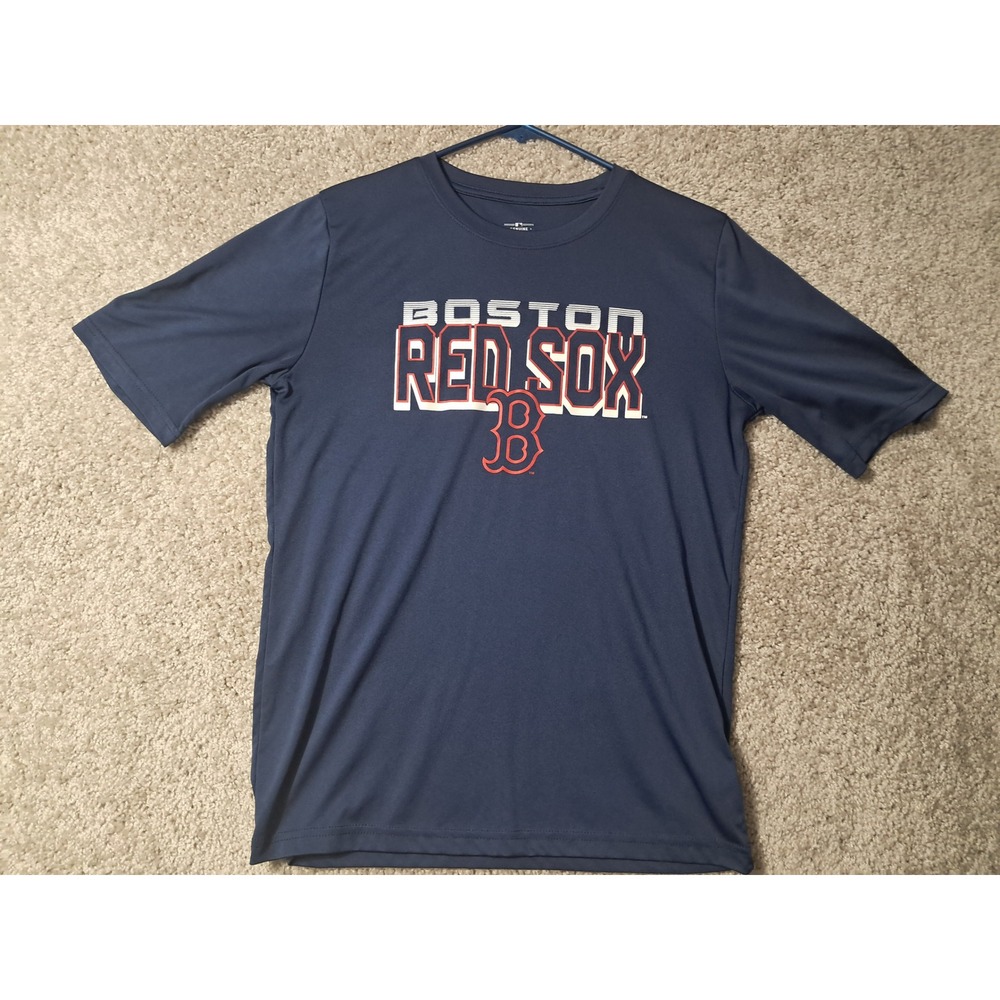 Boston Red Sox Boys XL Shirt Blue MLB Performance Activewear Graphic Tee